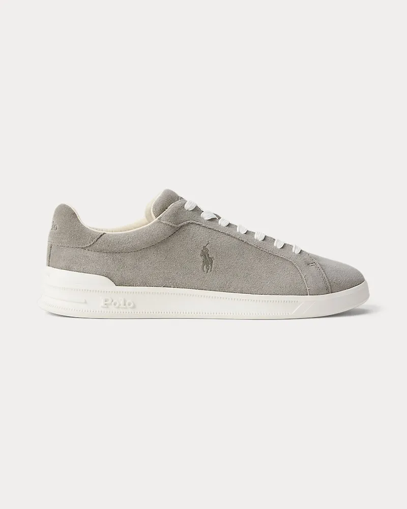 Ralph Lauren Wildleder-Sneaker Heritage Court II Grey