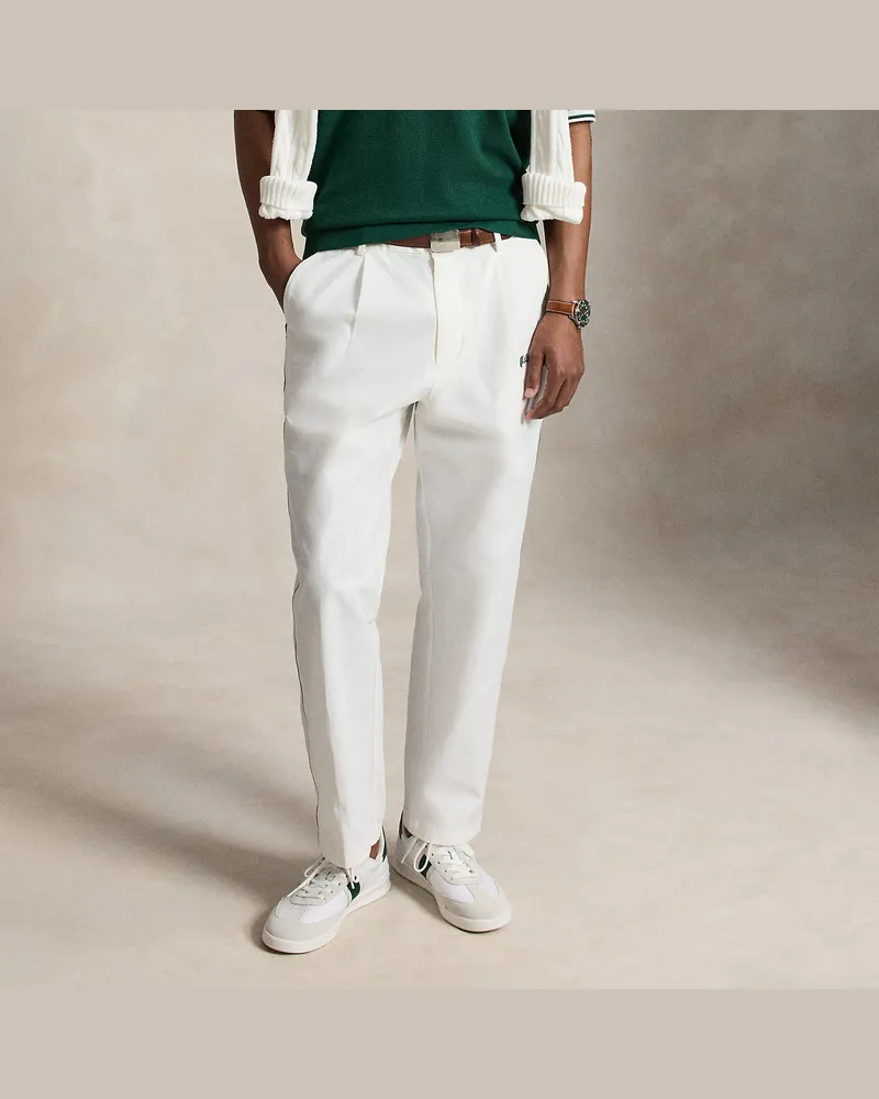 Ralph Lauren Classic-Fit Hose Oakfort aus Faille White