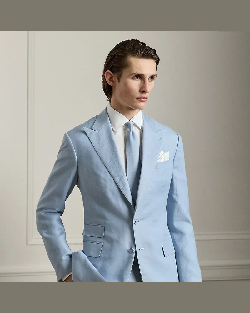Ralph Lauren Handgeschneiderte Jacke Kent mit Seide Blue