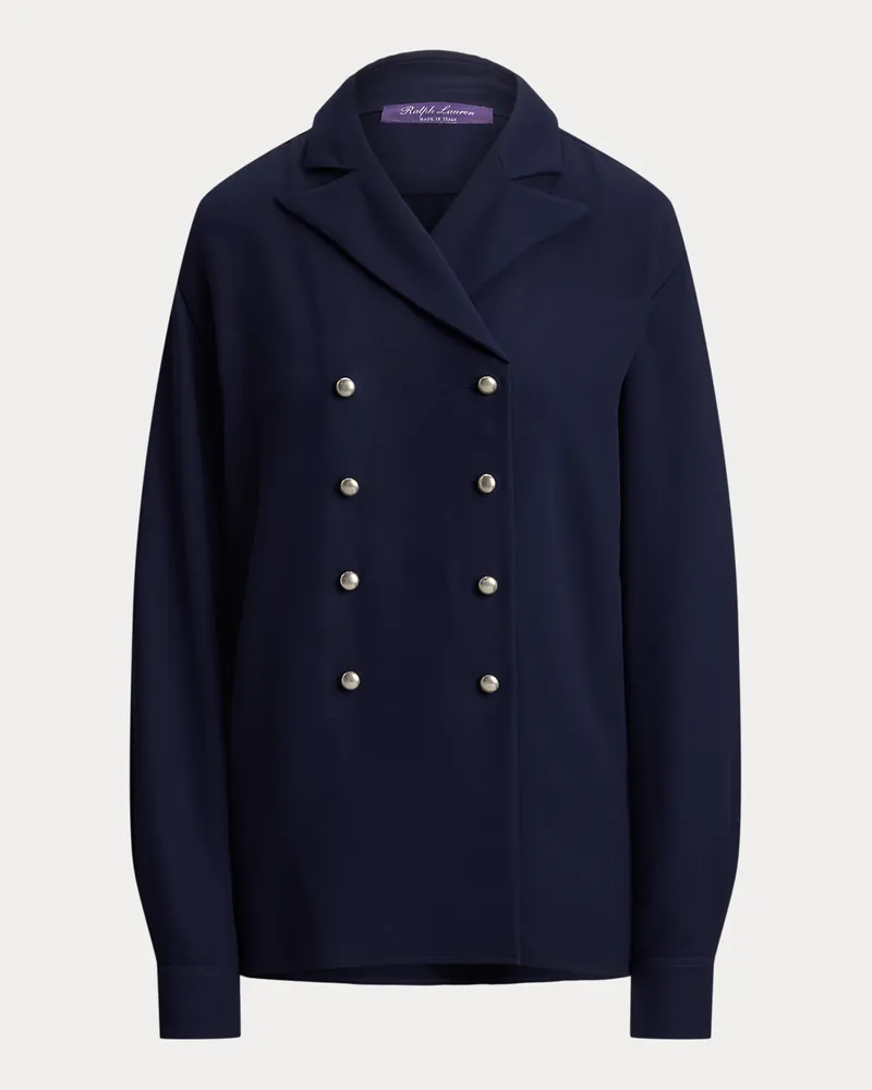 Ralph Lauren Hemd Terrel aus Seiden-Cady Blue