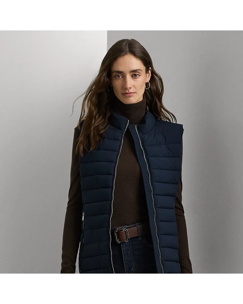 Ralph Lauren Steppweste mit Schornsteinkragen Blue