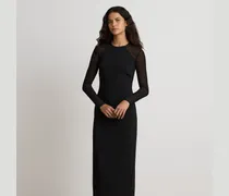 Langärmliges Abendkleid aus Crêpe