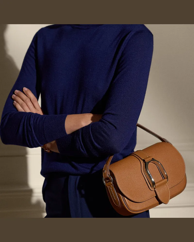 Ralph Lauren Schultertasche Welington aus Kalbsleder Gold
