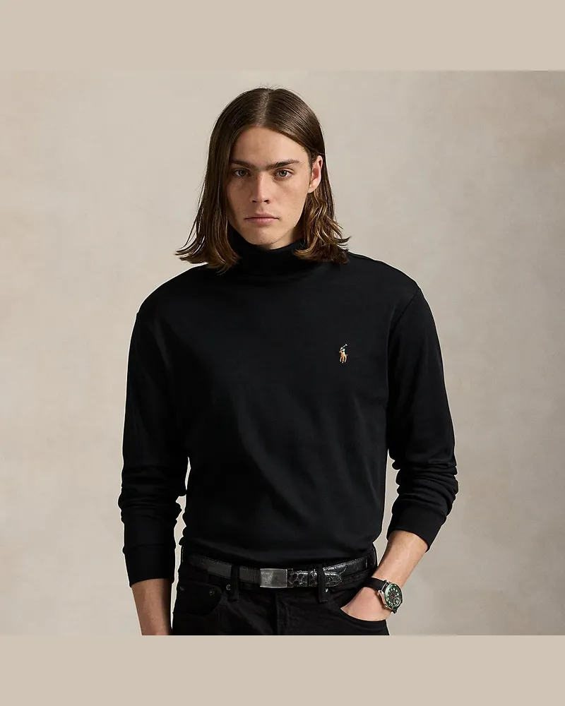 Ralph Lauren Rollkragenpullover aus Baumwolle Black
