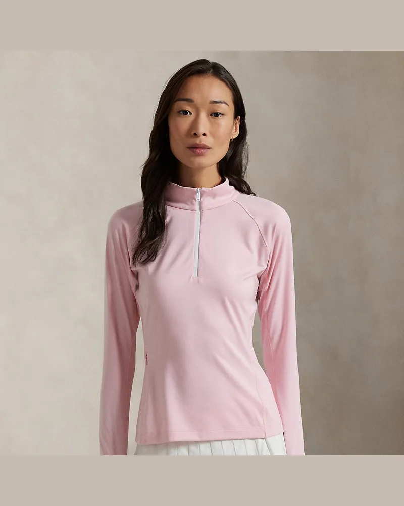 Ralph Lauren Jerseypullover mit Viertelreißverschluss Pink