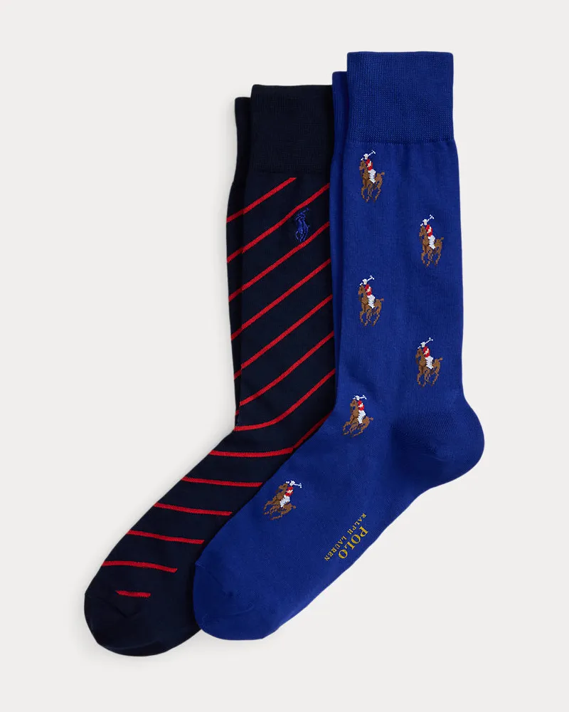 Ralph Lauren 2er-Pack Socken mit Pony und Streifen Multi