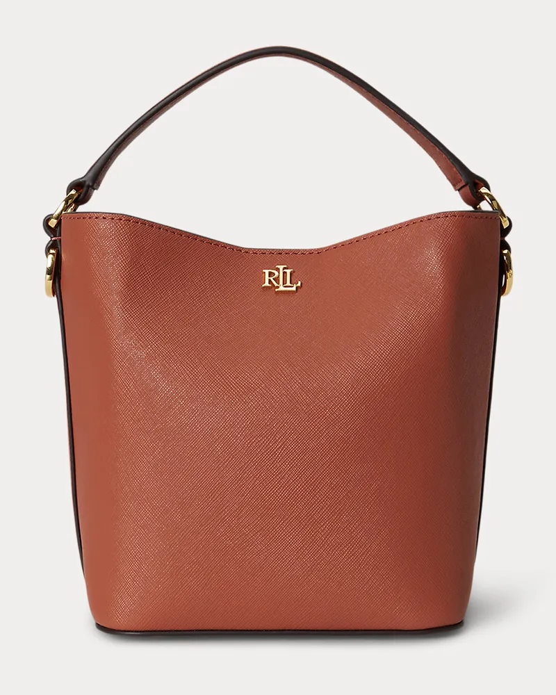 Ralph Lauren Kleine Schraffurleder-Beuteltasche Reese Red