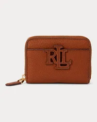 Ralph Lauren Logo-Brieftasche aus Narbenleder Multi