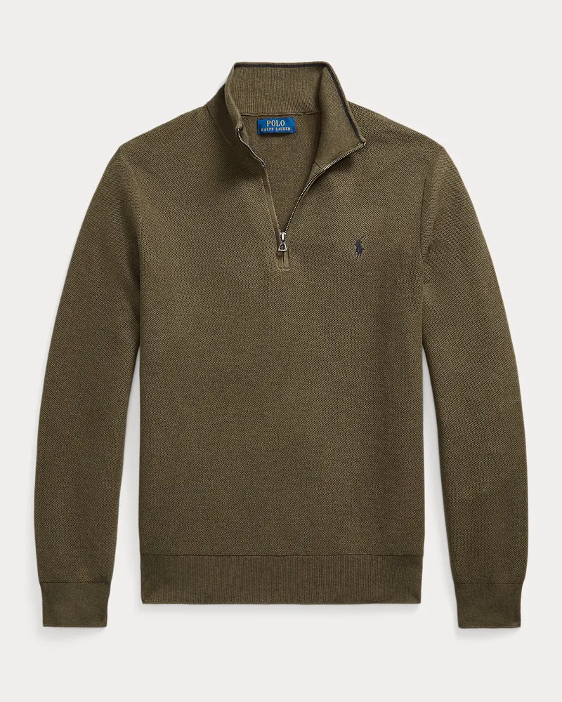 Ralph Lauren Pullover aus Baumwollpiqué Green
