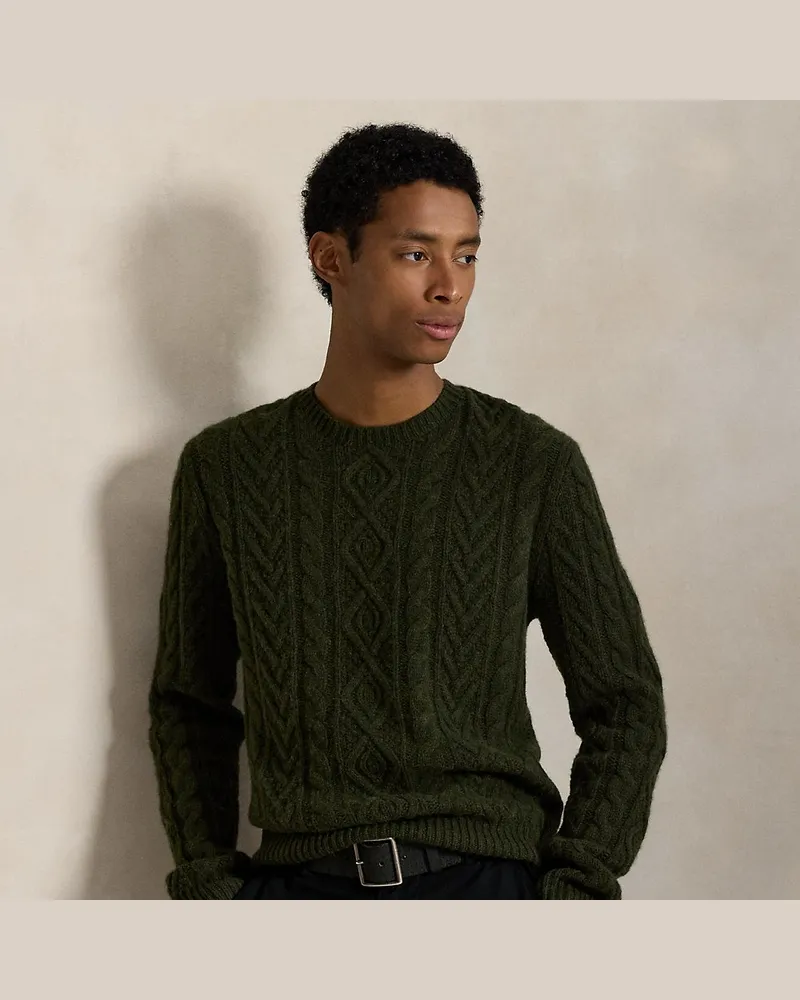 Ralph Lauren Fischerpullover aus Wolle und Alpaka Green