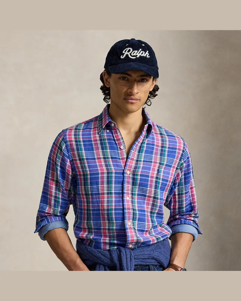 Ralph Lauren Beidseitiges Custom-Fit Karohemd Blue