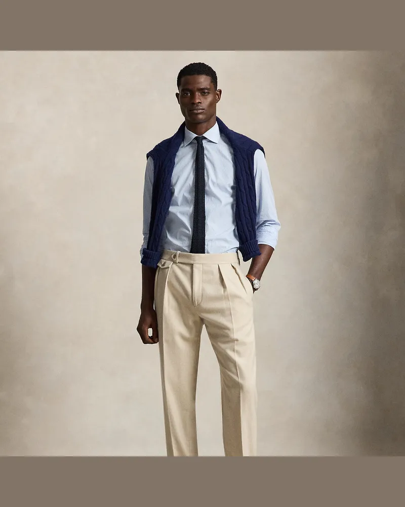 Ralph Lauren Anzughose aus Wollflanell Tan