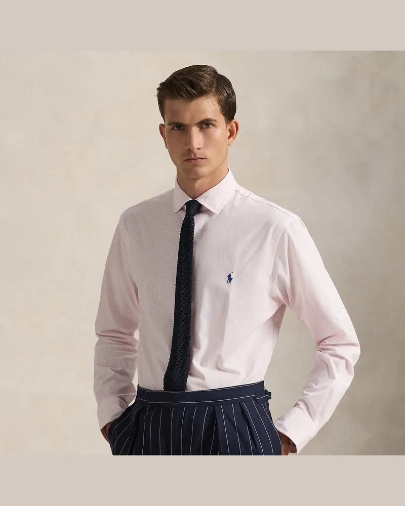 Ralph Lauren Custom-Fit Karo-Popelinehemd White