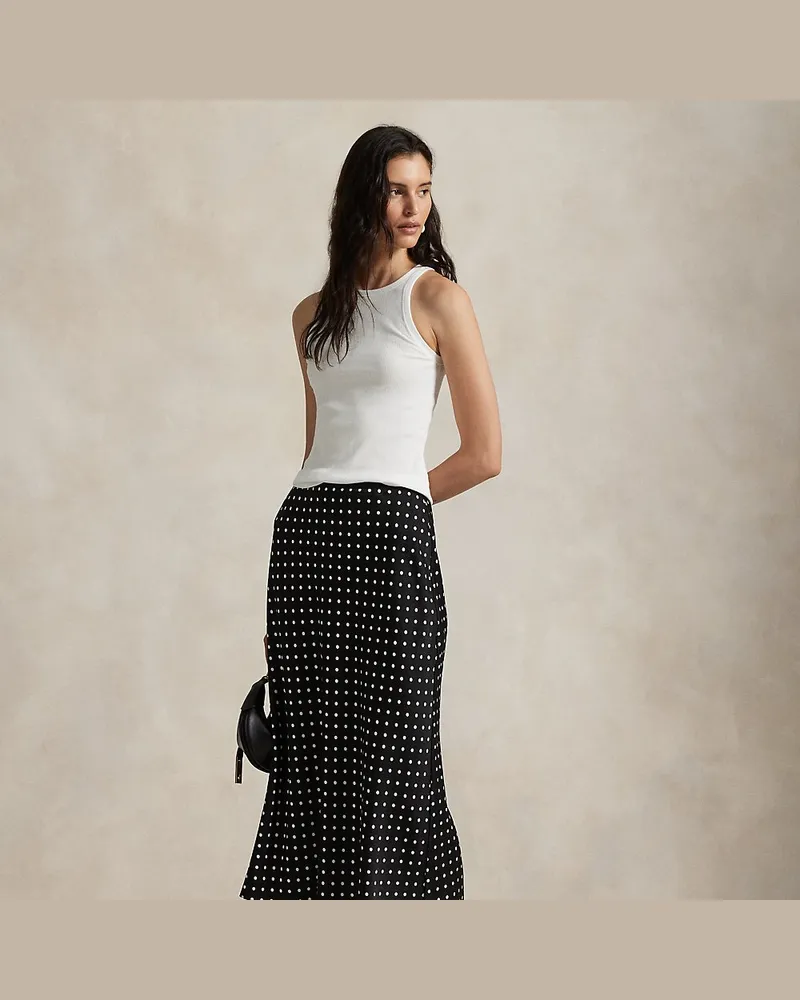 Ralph Lauren Satinrock mit Punkten Black