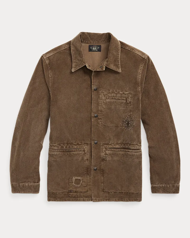 Ralph Lauren Kordsamt-Hemdjacke in Used-Optik Brown