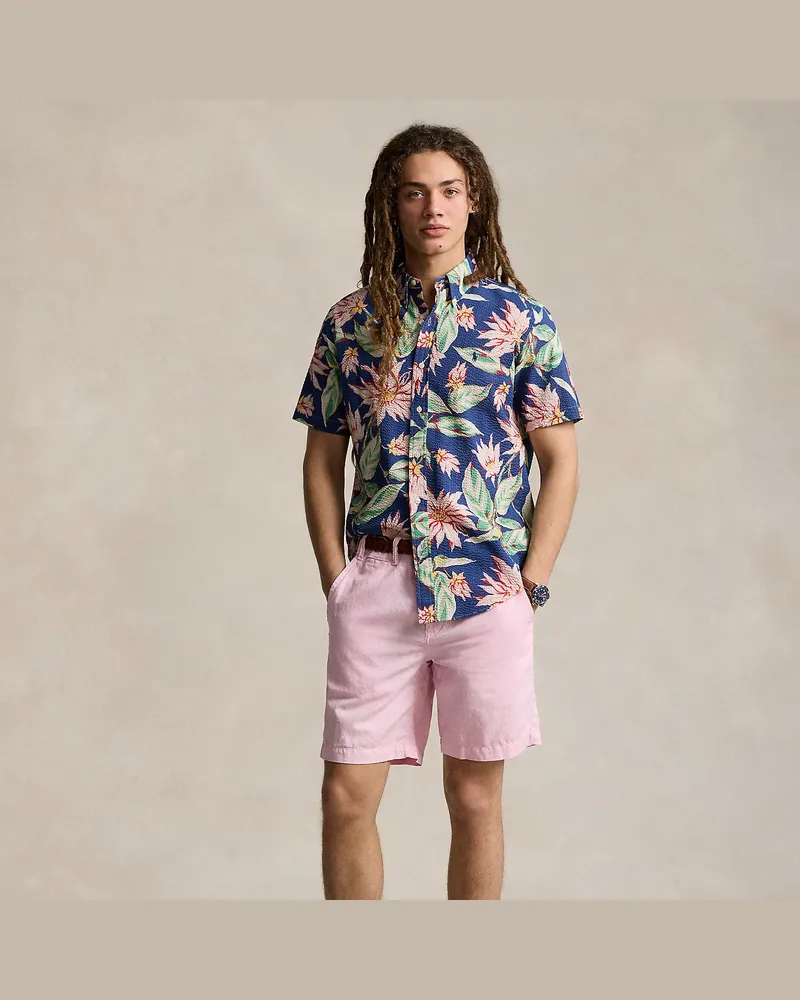 Ralph Lauren Classic-Fit Leinen-Baumwoll-Shorts Pink