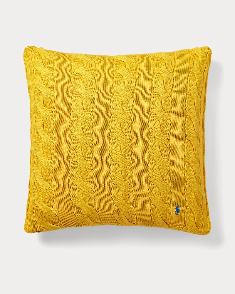 Ralph Lauren Home Wurfkissen Hanley mit Zopfmuster Yellow
