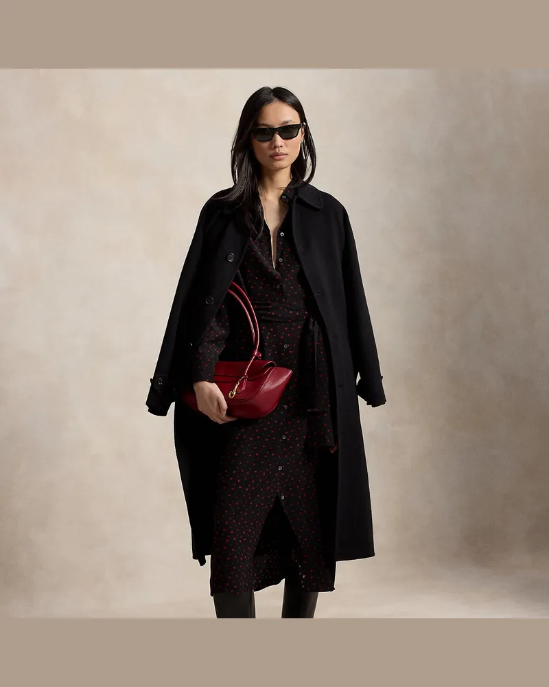 Ralph Lauren Bedrucktes Hemdkleid mit Bindebändern Black