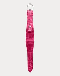 Ralph Lauren Large-Stirrup-Armband, Alligatorleder Pink