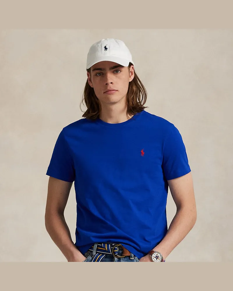 Ralph Lauren Custom-Slim-Fit Jersey-T-Shirt Blue