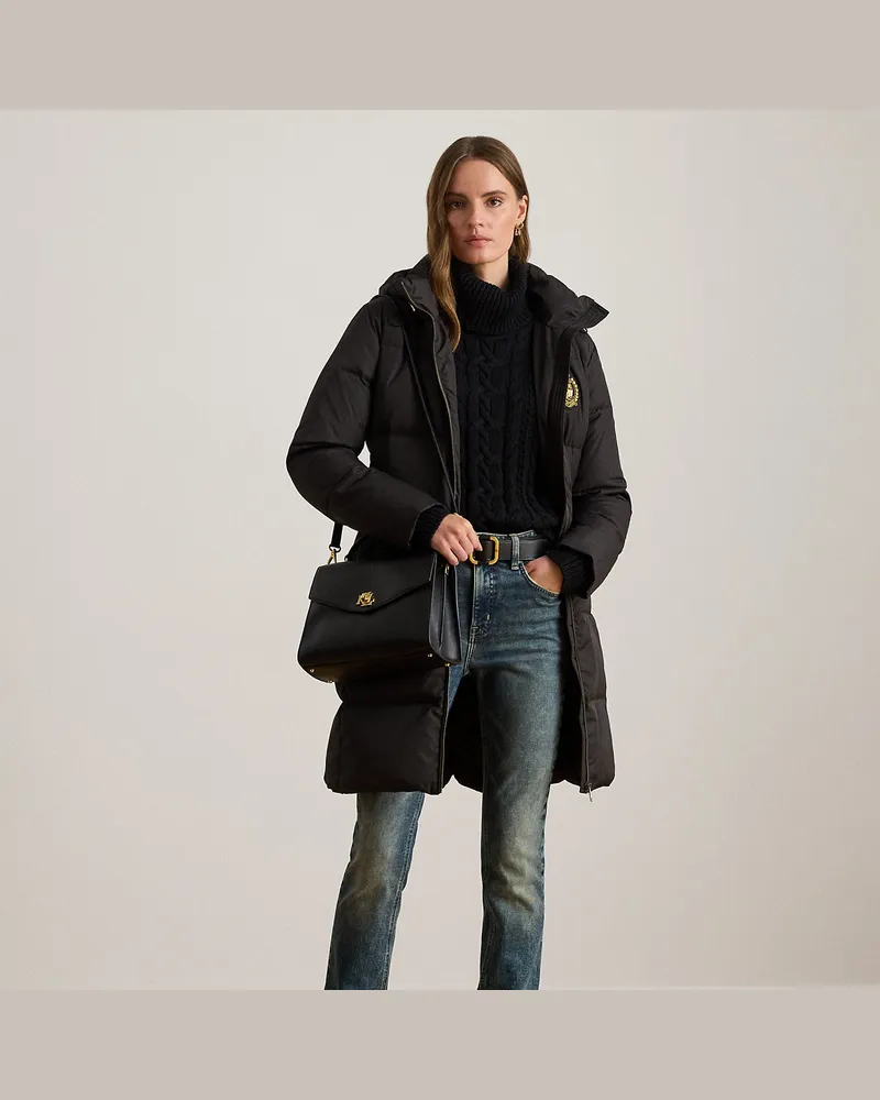 Ralph Lauren Gesteppter Daunenmantel mit Tunnelkragen Black