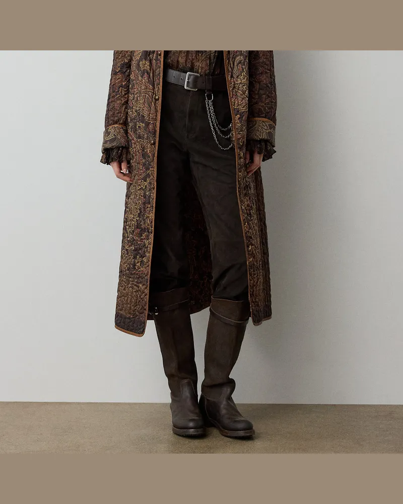 Ralph Lauren Hose Keegan aus Lammwildleder Brown