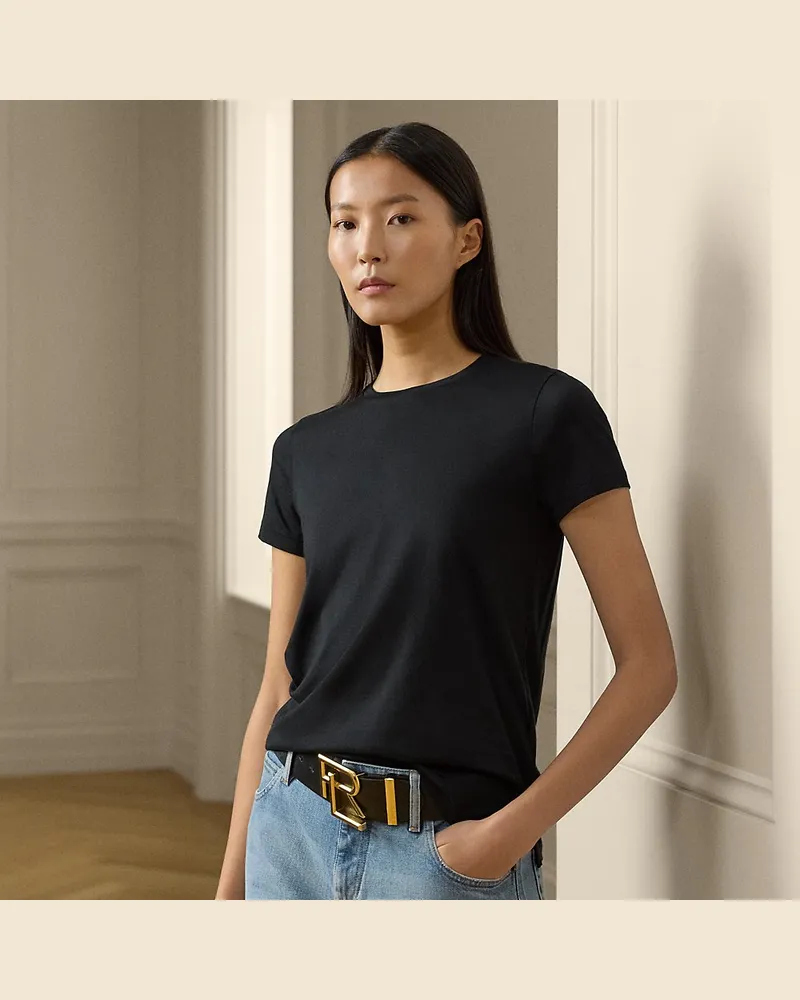 Ralph Lauren T-Shirt Hallie aus Baumwolljersey Black