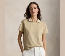 Jersey-Poloshirt mit mehrlagigem Kragen