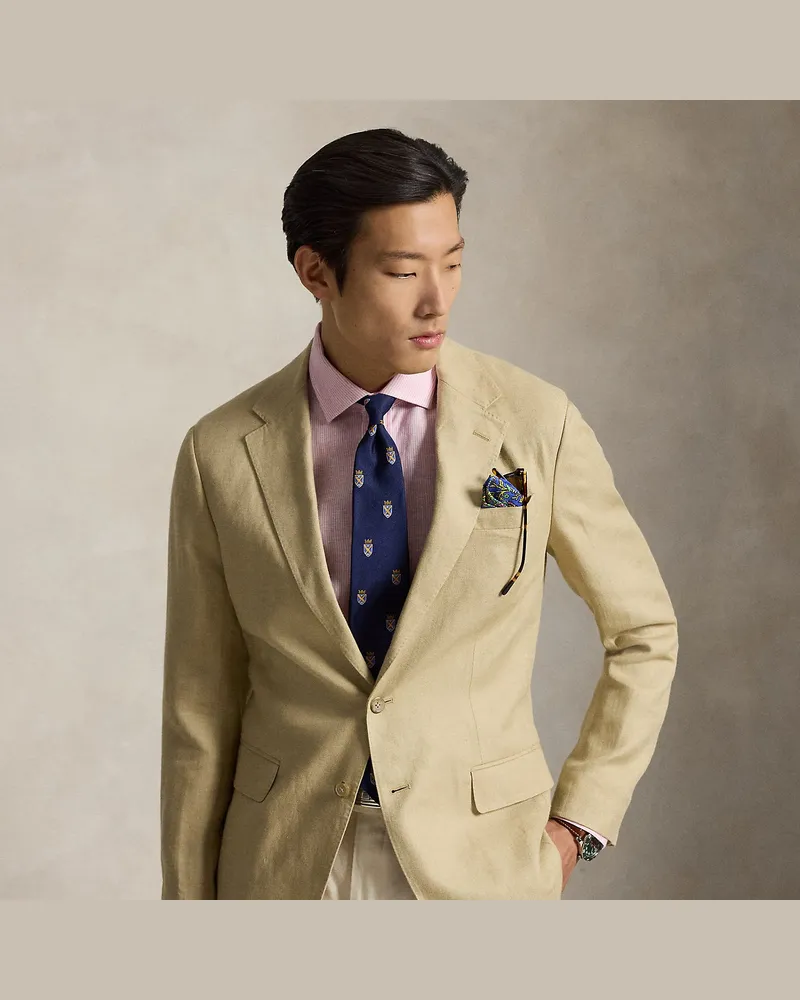 Ralph Lauren Modern-Fit Jacke Polo Soft mit Leinen Tan