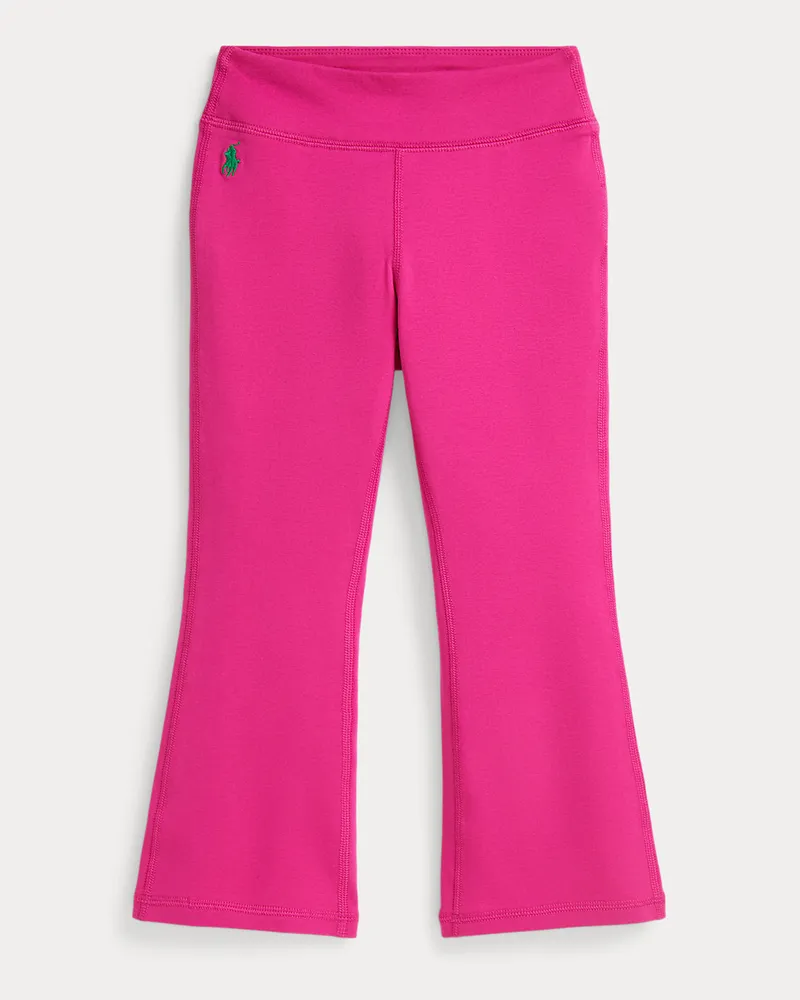 Ralph Lauren Stretchjersey-Leggings mit weitem Bein Pink
