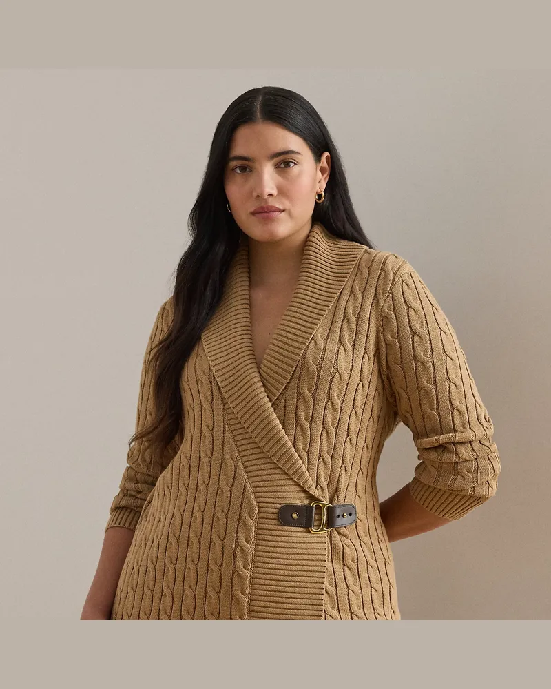 Ralph Lauren Plus Größen - Baumwollpullover mit Schnalle Brown