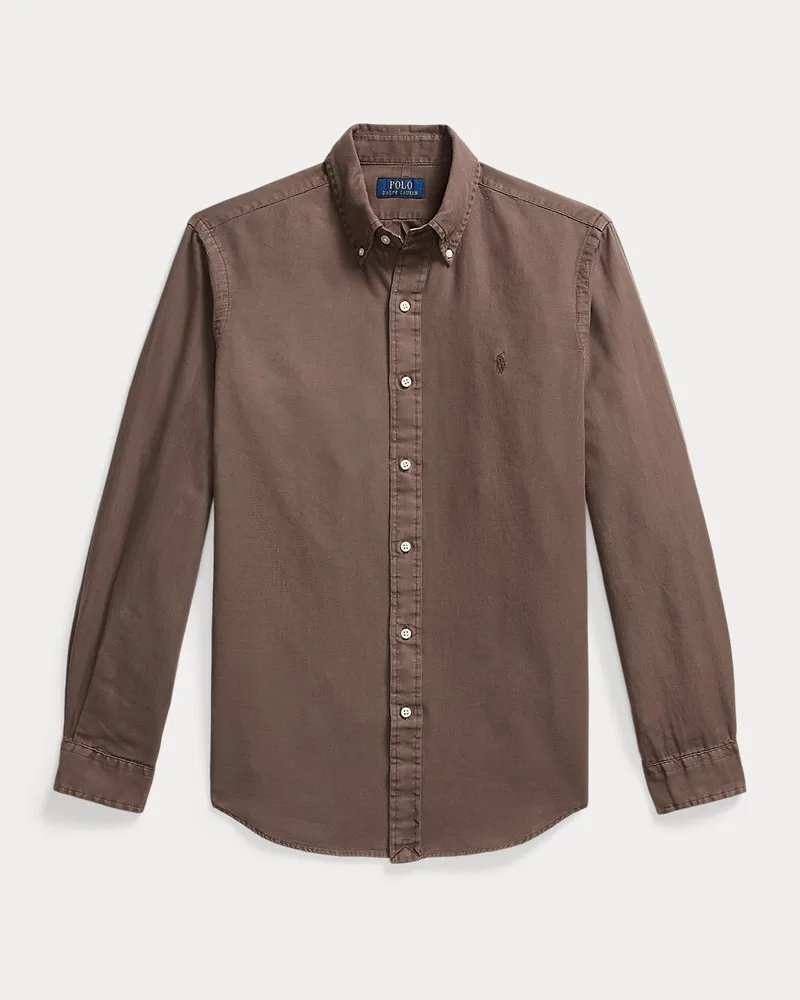 Ralph Lauren Gefärbtes Classic-Fit Hemd Brown