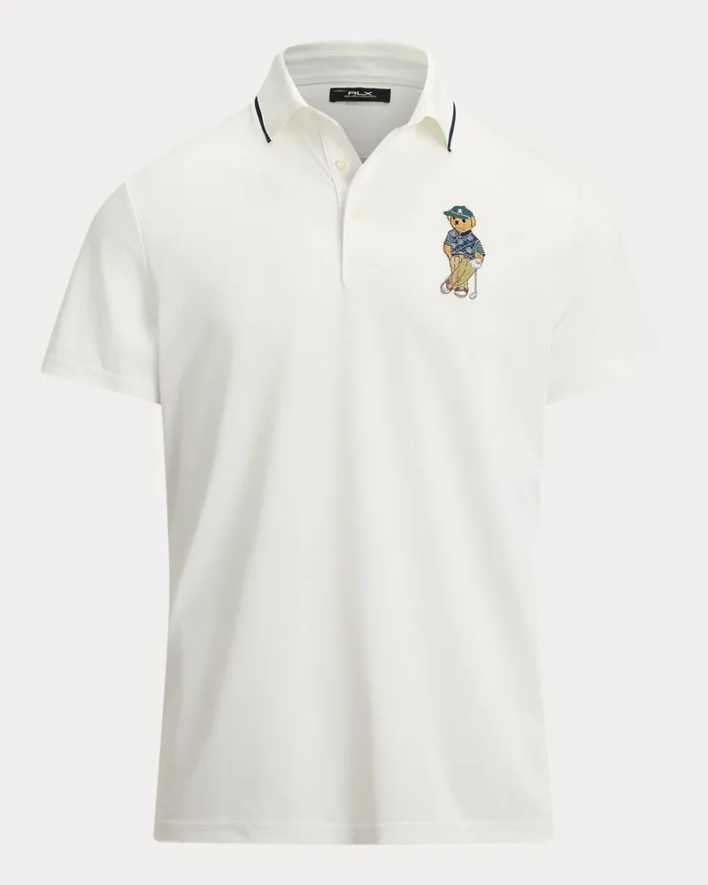 Ralph Lauren Tailored-Fit Poloshirt mit Polo Bear White