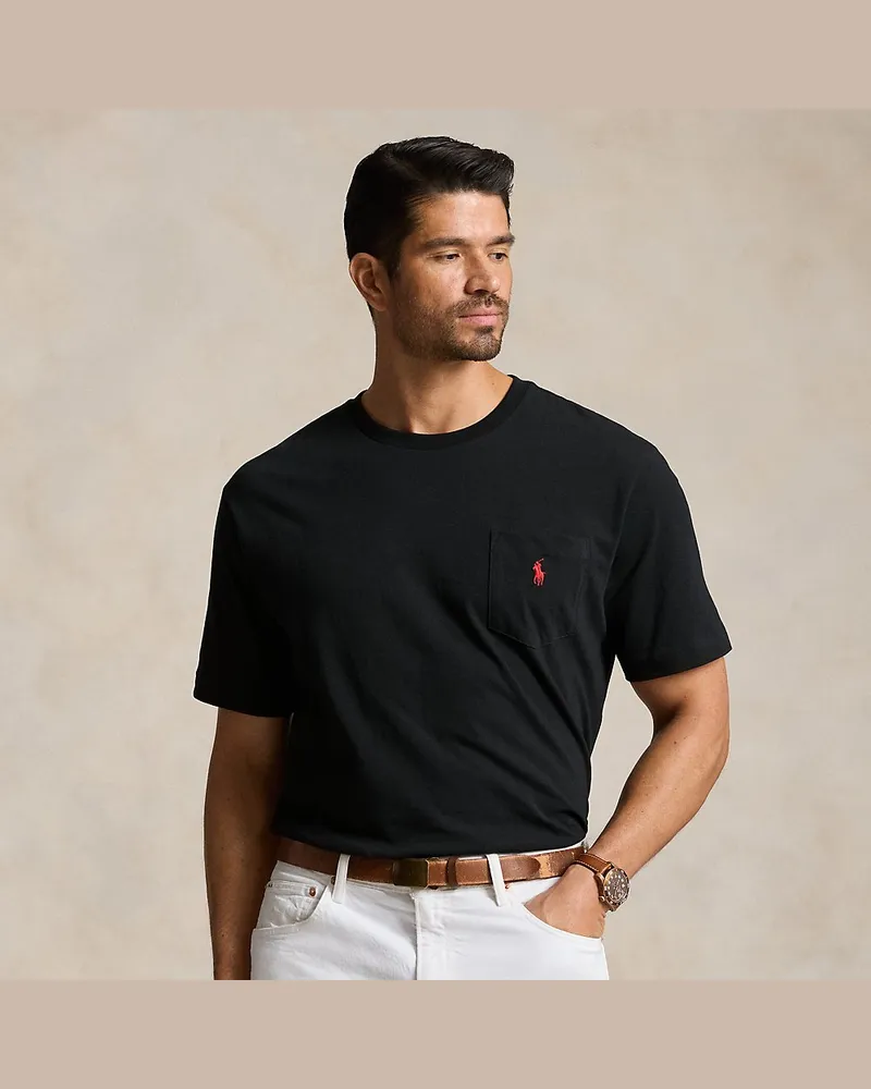 Ralph Lauren Große Größen - Jersey-T-Shirt mit Tasche Black