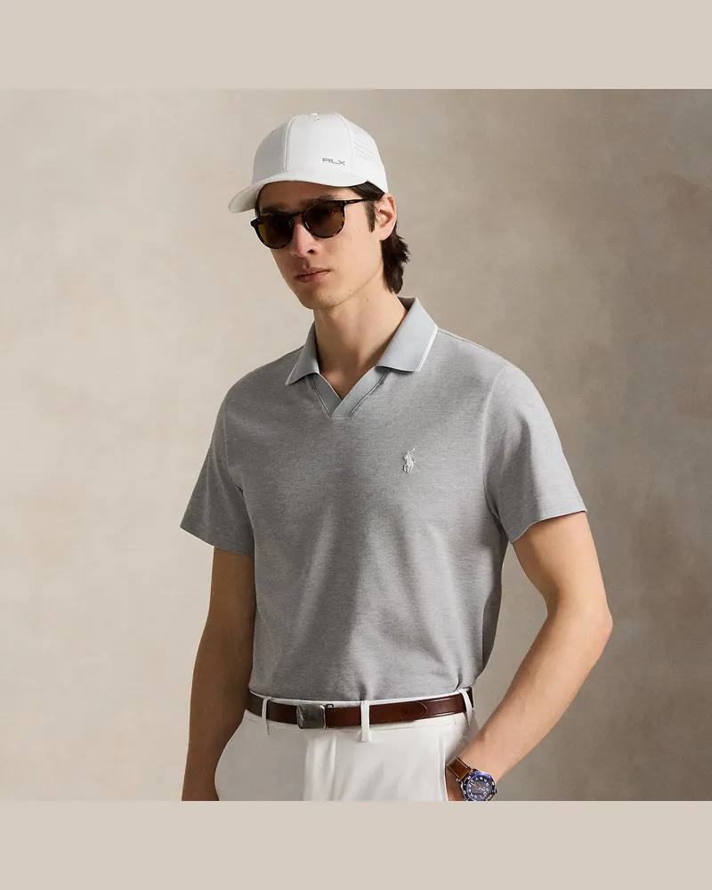 Ralph Lauren Tailored-Fit Performance-Poloshirt Grey