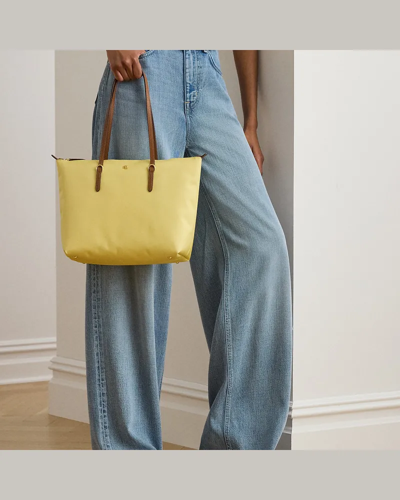 Ralph Lauren Mittelgroße Nylon-Tragetasche Keaton Yellow