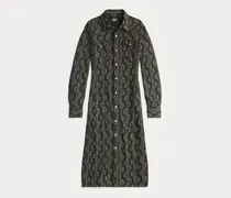 Western-Jerseykleid aus Baumwoll-Leinen