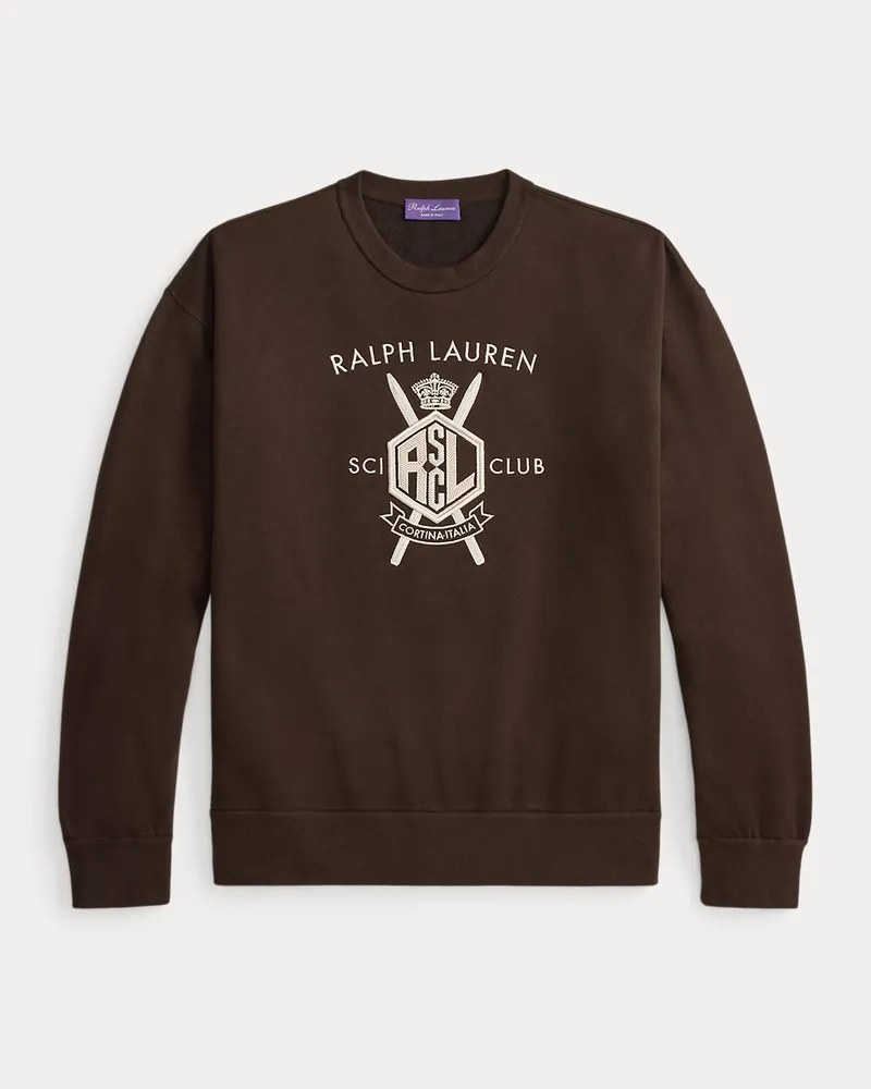 Ralph Lauren Baumwoll-Kaschmir-Sweatshirt mit Wappen Brown