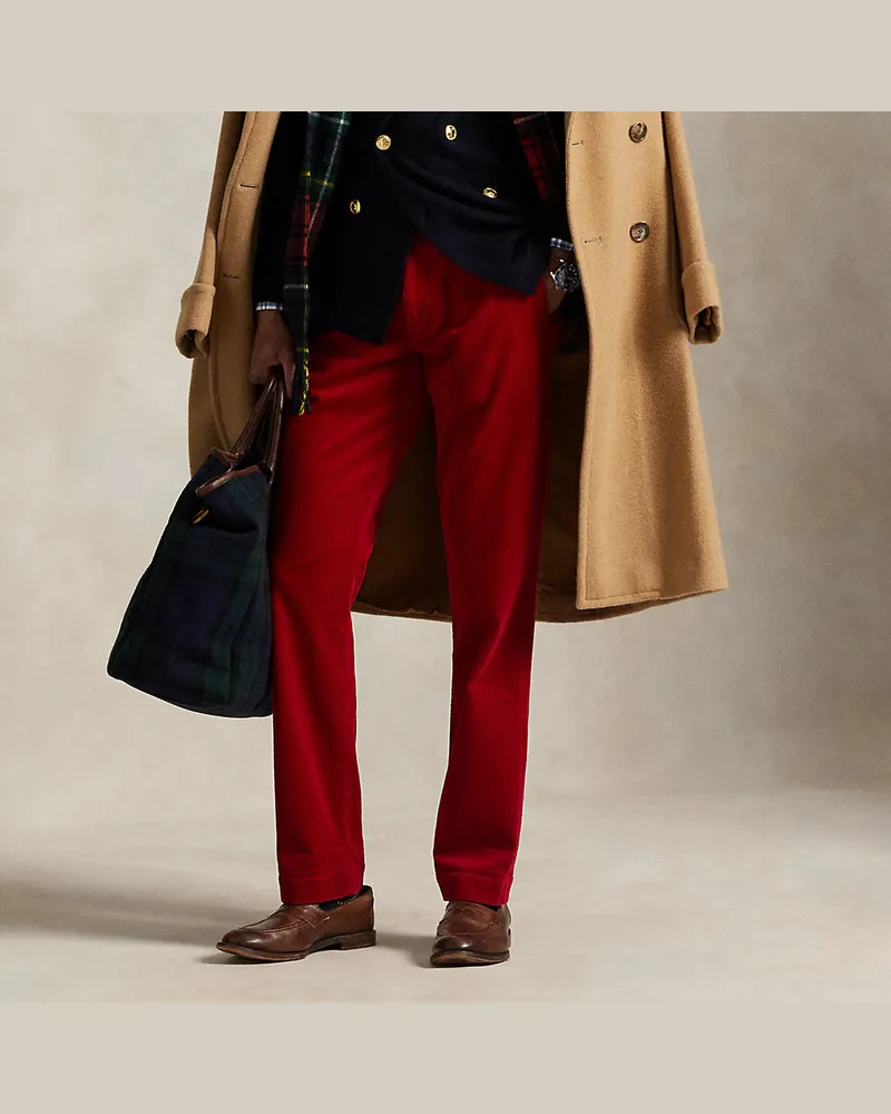 Ralph Lauren Straight-Fit Kordsamthose mit Stretch Red