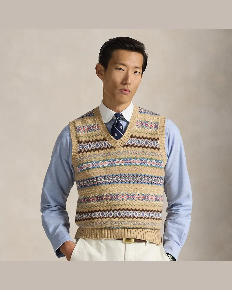 Ralph Lauren Pullunder mit Fair-Isle-Muster Tan