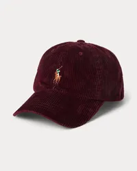 Ralph Lauren Baseballkappe aus Kordsamt Red