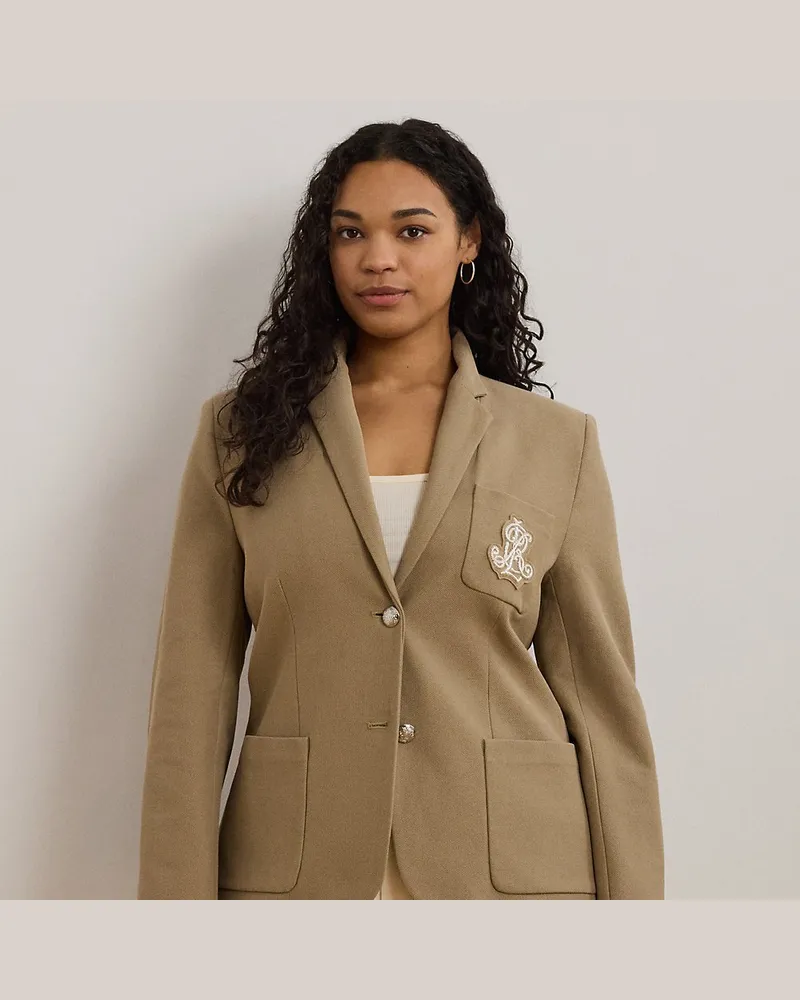 Ralph Lauren Plus Größen - Jacquardblazer mit Bouillonstickerei Tan