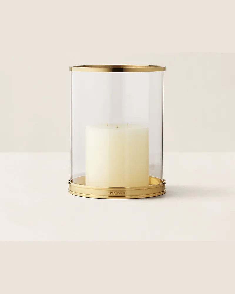 Ralph Lauren Home Modernes mittelgroßes Windlicht Brown