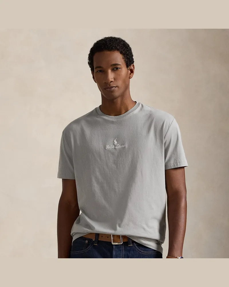 Ralph Lauren Classic-Fit Jersey-T-Shirt mit Logo Grey
