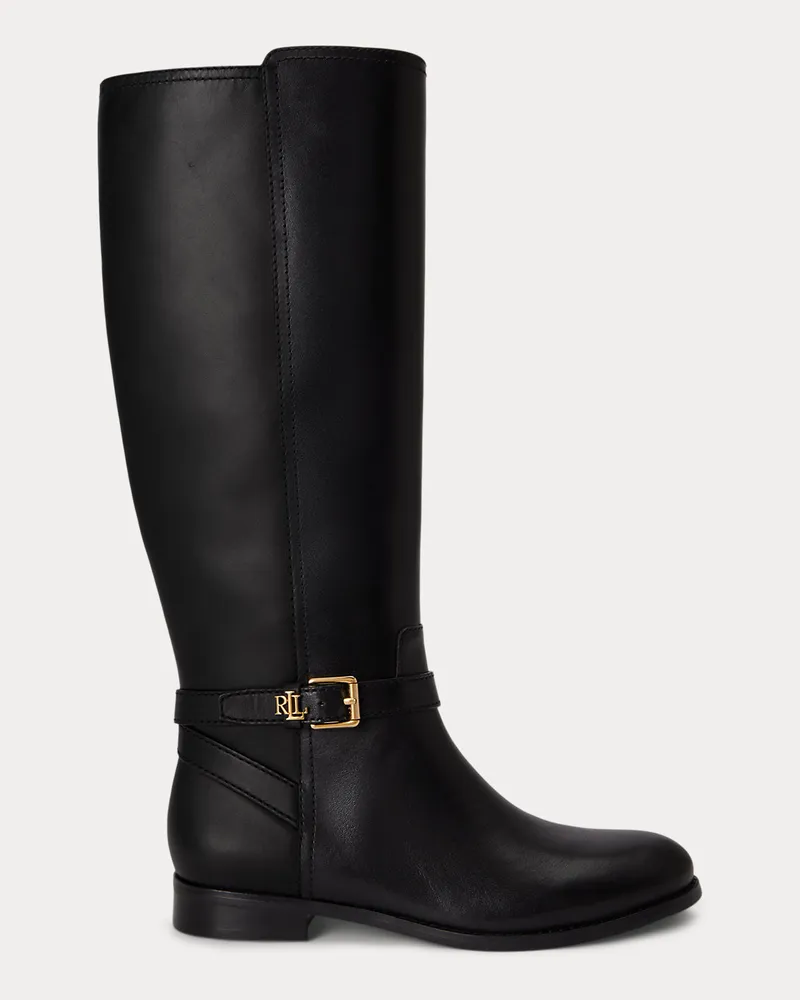Ralph Lauren Hoher Stiefel Brooke II aus Kalbsleder Black