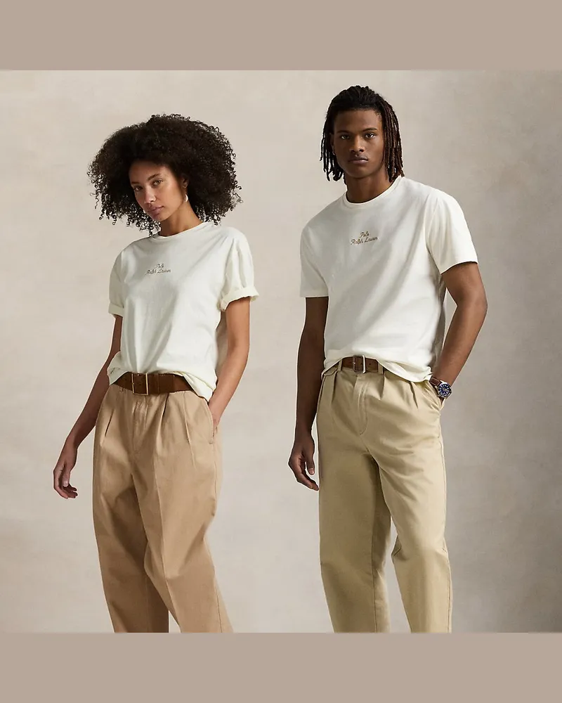 Ralph Lauren Classic-Fit Jersey-T-Shirt mit Logo Cream