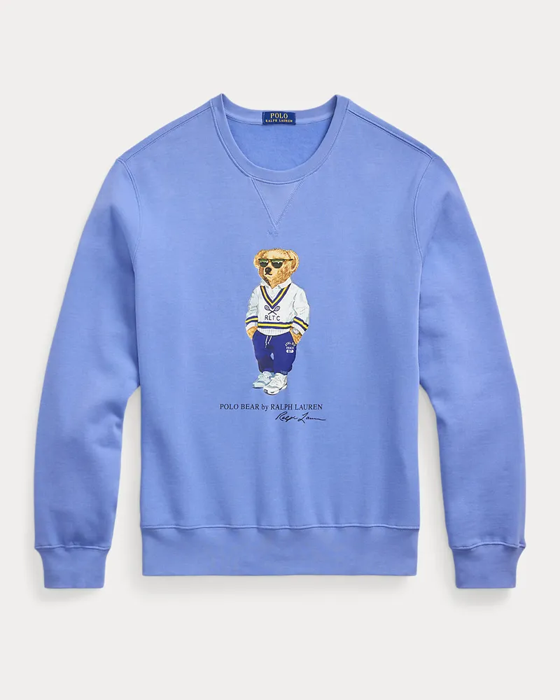 Ralph Lauren Fleece-Sweatshirt mit Polo Bear Blue