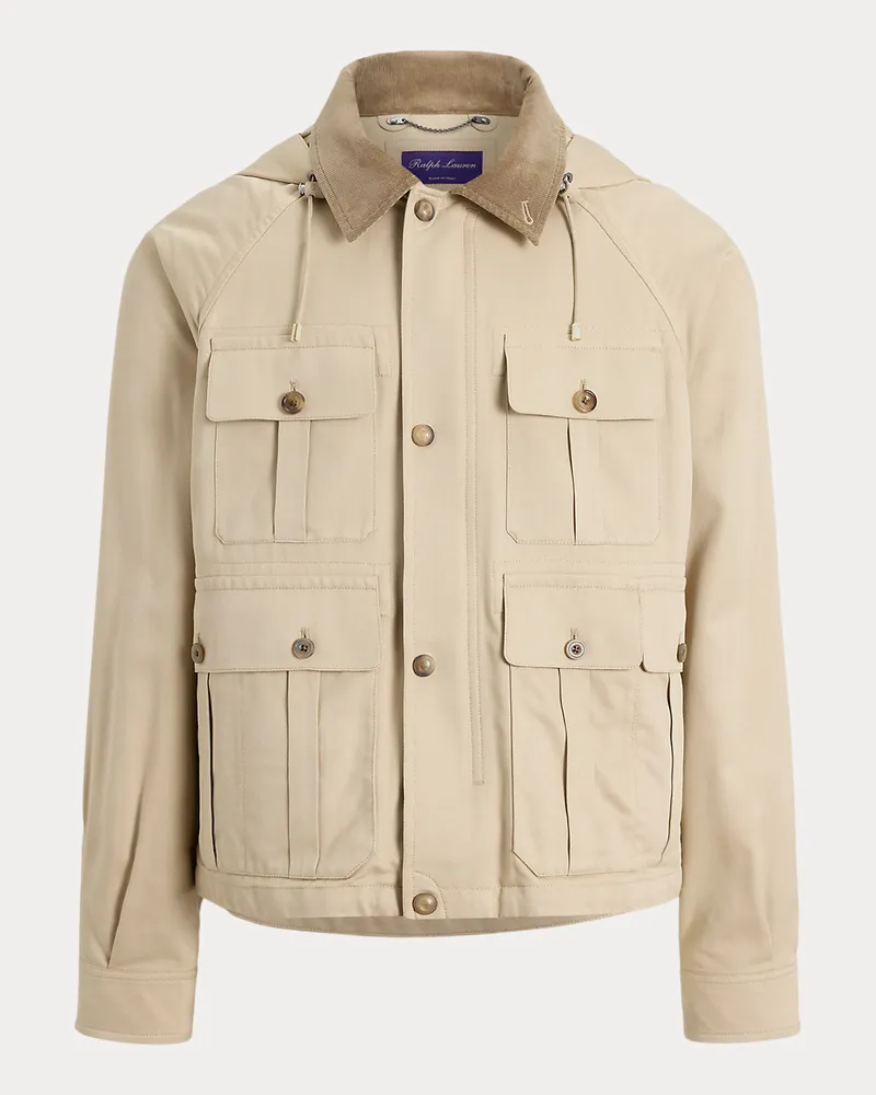Ralph Lauren Seidenjacke mit vier Taschen Natural