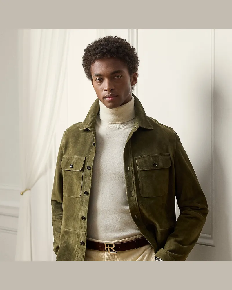 Ralph Lauren Hemdjacke Calloway aus Wildleder Black