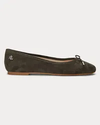 Ralph Lauren Ballerina Jayna aus Wildleder Green